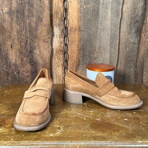 Freelance Tan Women’s Suede Loafers